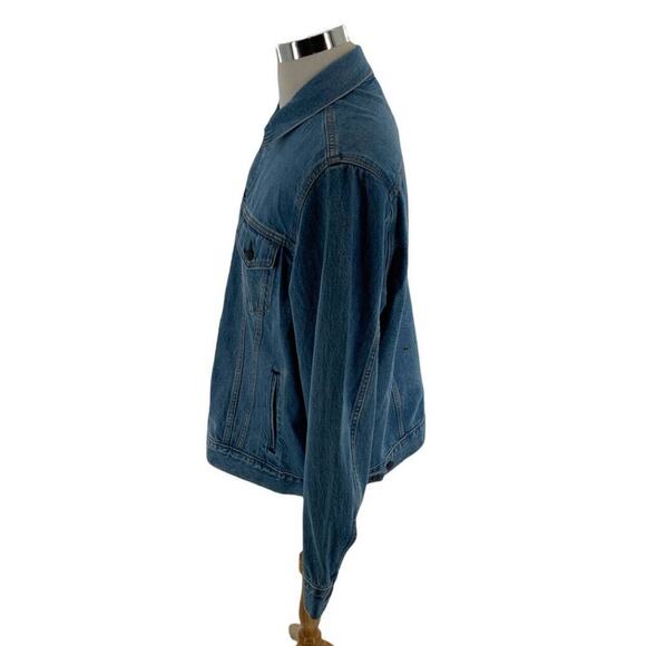 Levi's Premium Jacket Men's Large Vintage Fit Trucker Ink Blot Pockets Denim NEW - Picture 6 of 12